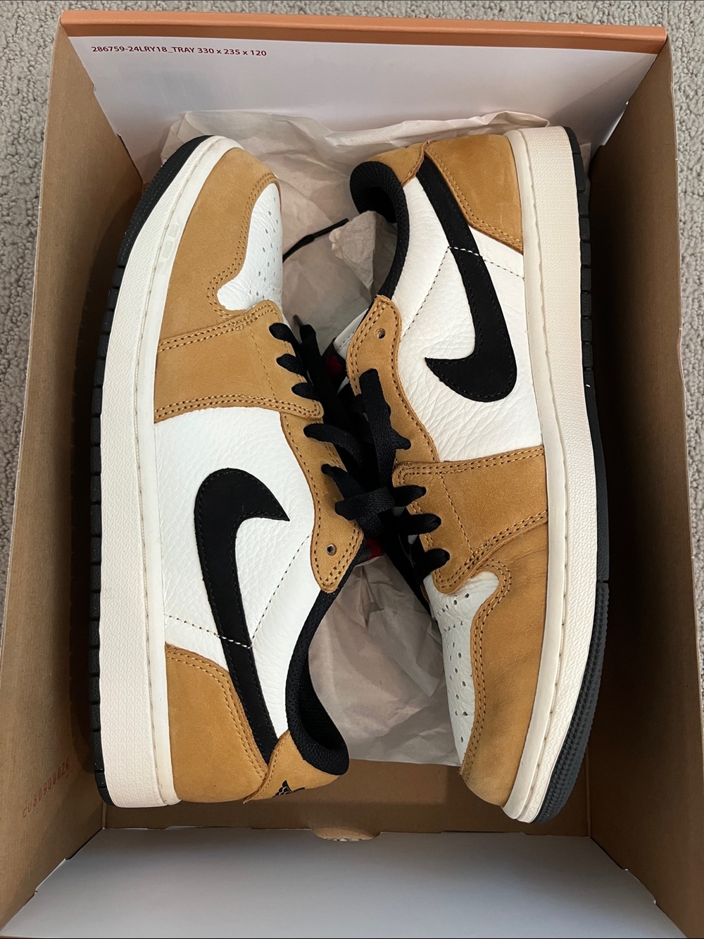 Nike Air Jordan 1 Retro Low - White Black Tan rookie of the year